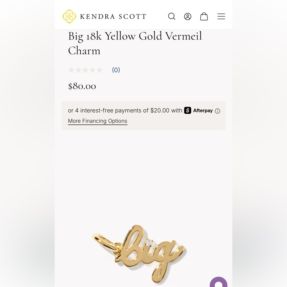Kendra Scott “Big” Gold Charm